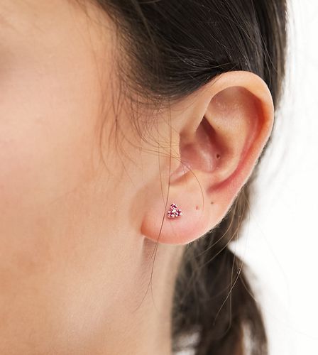 Boucles d'oreilles en argent massif avec 3 pierres - clair - Kingsley Ryan - Modalova