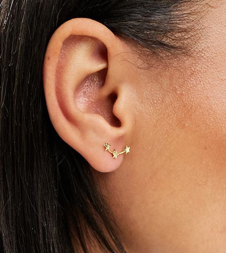 Boucles d'oreilles grimpantes en plaqué or avec étoiles - Kingsley Ryan - Modalova
