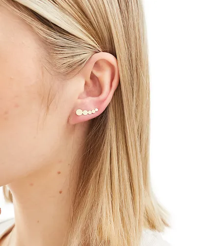 Boucles d'oreilles montantes en plaqué or avec ronds effet gradué - Kingsley Ryan - Modalova