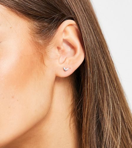 Boucles d'oreilles pétales en argent massif - Kingsley Ryan - Modalova
