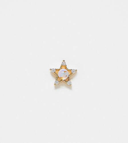 PVD - Piercing labret en plaqué or avec étoile à pierres - Kingsley Ryan - Modalova