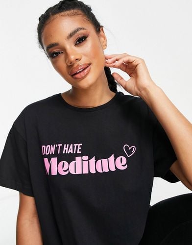 T-shirt de sport oversize à logo Meditate - Hoxton Haus - Modalova