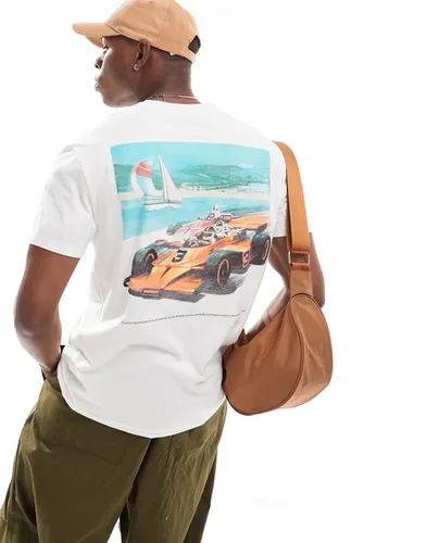 McLaren - T-shirt coupe décontractée avec imprimé F1 au dos - Crème - Hollister - Modalova