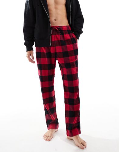 Ensemble pyjama avec top manches courtes et pantalon baggy à carreaux - et rouge - Hollister - Modalova