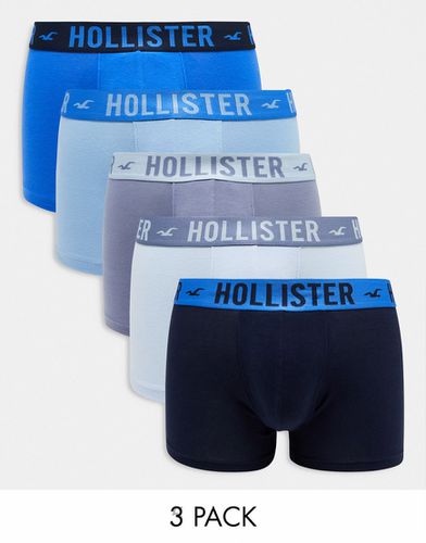 Hollister - Lot de 5 boxers - Bleu - Hollister - Modalova