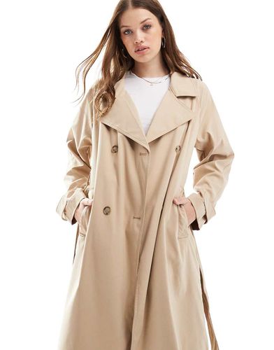 Trench-coat à col et ceinture - Fauve - Hollister - Modalova