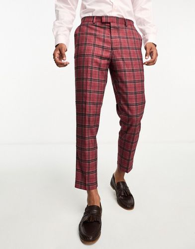 Pantalon de costume court ajusté à carreaux écossais - Harry Brown - Modalova