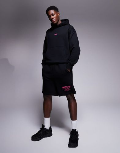Short ample d'ensemble en jersey  logo rose - Hugo Blue - Modalova