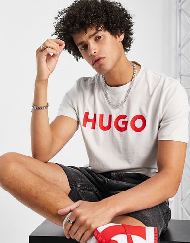 Dulivio - T-shirt à grand logo - Gris - Hugo - Modalova