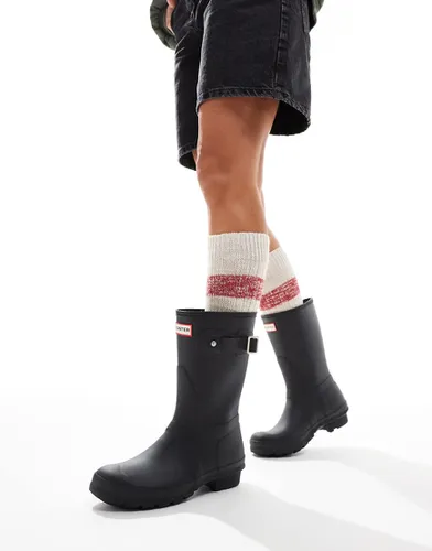 S - Bottines en caoutchouc authentiques avec logo tricolore - Hunter - Modalova