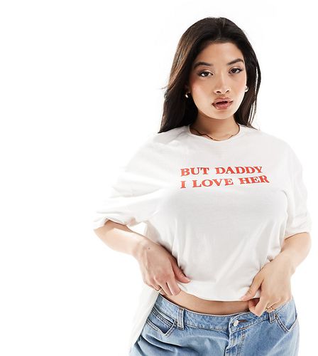 T-shirt à inscription Daddy I Love Her - In The Style Plus - Modalova