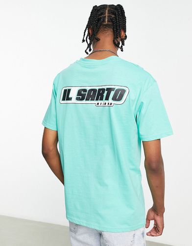 Racer - T-shirt avec logo au dos - Turquoise - Il Sarto - Modalova