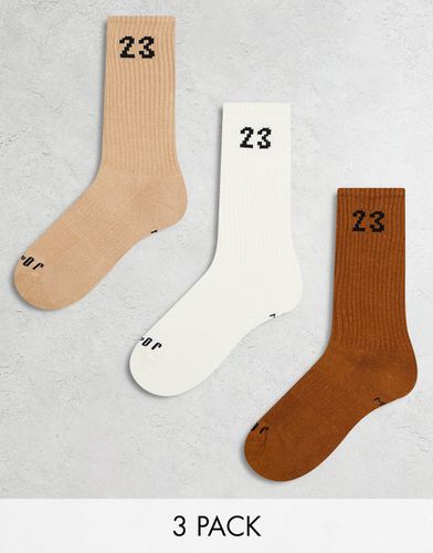 Essentials - Lot de 3 paires de chaussettes - Fauve - Jordan - Modalova