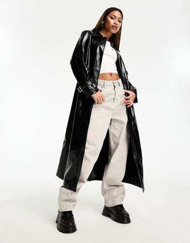 Trench-coat oversize imitation cuir - verni - Jayley - Modalova