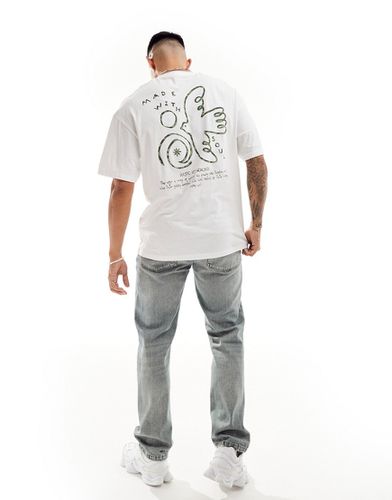 T-shirt oversize à imprimé colombe au dos - Jack & Jones - Modalova
