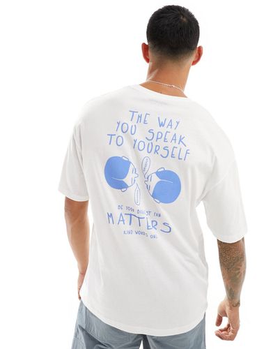 T-shirt oversize à imprimé Speak To Yourself au dos - Jack & Jones - Modalova