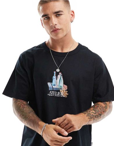 T-shirt oversize à imprimé sur l'avant - Jack & Jones - Modalova