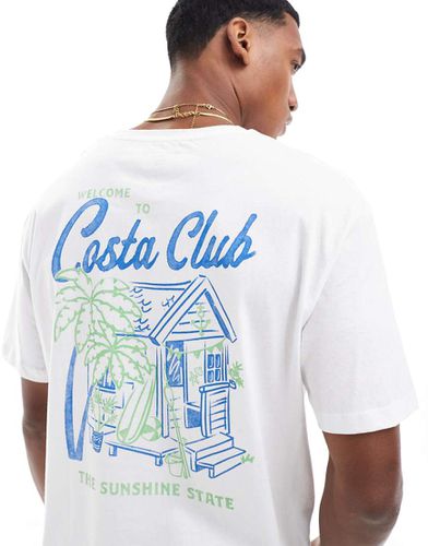 T-shirt oversize avec imprimé Costa Club - Jack & Jones - Modalova