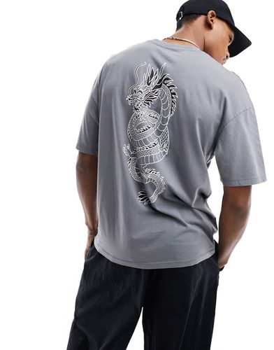 T-shirt oversize avec imprimé dragon au dos - Jack & Jones - Modalova