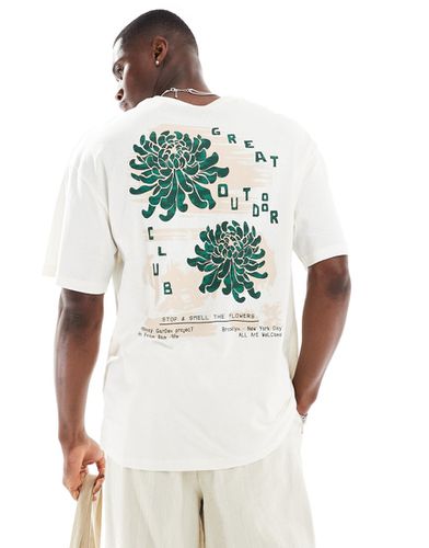 T-shirt oversize avec imprimé Great Outdoors au dos - clair - Jack & Jones - Modalova