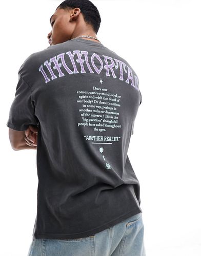 T-shirt oversize avec imprimé Immortal au dos - délavé - Jack & Jones - Modalova