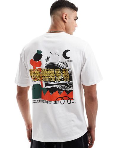 T-shirt coupe carrée avec imprimé exposition d'art au dos - Jack & Jones - Modalova