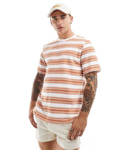 T-shirt texturé rayé de qualité supérieure - brûlé - Jack & Jones - Modalova