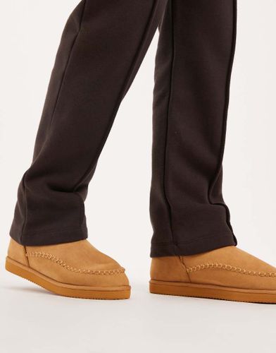 Chaussons style bottines pais imitation daim - Fauve - Jack & Jones - Modalova