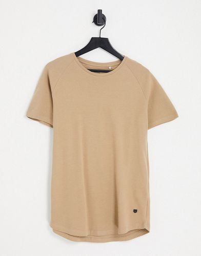 Essentials - T-shirt d'ensemble long avec ourlet arrondi - Beige - Jack & Jones - Modalova