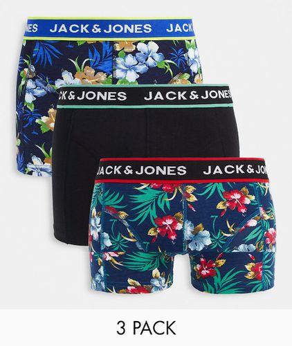 Lot de 3 boxers à fleurs - Jack & Jones - Modalova