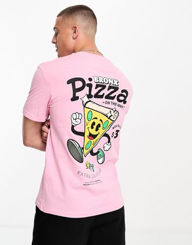 Originals - T-shirt avec imprimé pizza au dos - Jack & Jones - Modalova