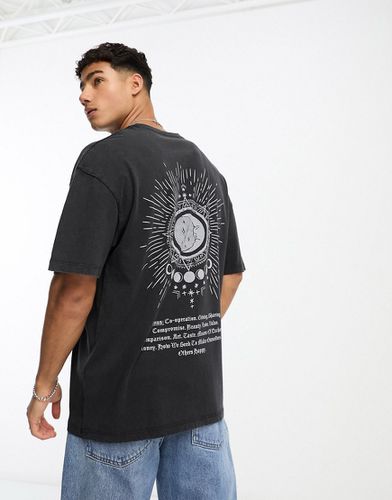 Originals - T-shirt oversize à imprimé céleste dans le dos - délavé - Jack & Jones - Modalova