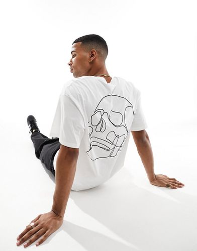 Originals - T-shirt oversize à imprimé tête de mort dans le dos - Jack & Jones - Modalova