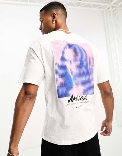 Originals - T-shirt oversize avec imprimé Mona Lisa au dos - Jack & Jones - Modalova