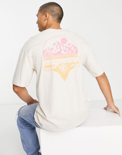 Originals - T-shirt oversize avec imprimé montagne - Beige - Jack & Jones - Modalova