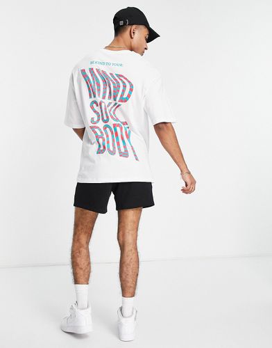 Originals - T-shirt oversize avec imprimé Mind Body Soul au dos - Jack & Jones - Modalova