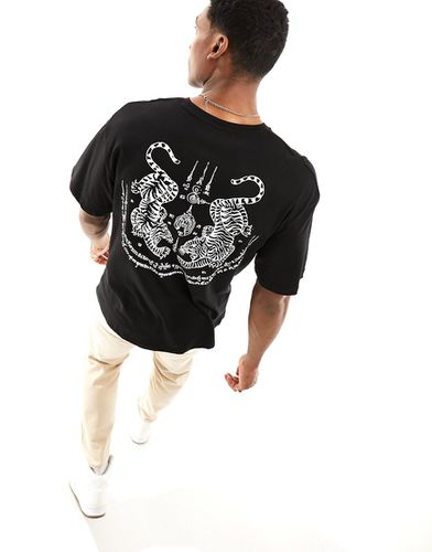 Originals - T-shirt oversize avec imprimé tigre au dos - Jack & Jones - Modalova