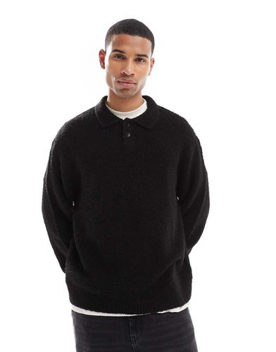 Premium - Pull oversize en bouclé à col polo - Jack & Jones - Modalova