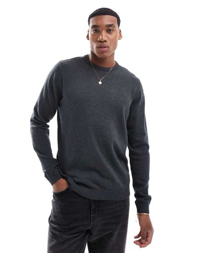 Pull ras de cou - foncé chiné - Jack & Jones - Modalova