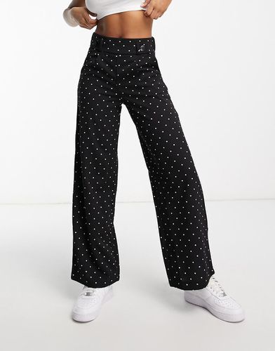 Pantalon dad d'ensemble ample à pois et détail boutonné - Jdy - Modalova