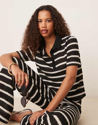 Polo d'ensemble au crochet  rayures - et blanc - Jdy - Modalova