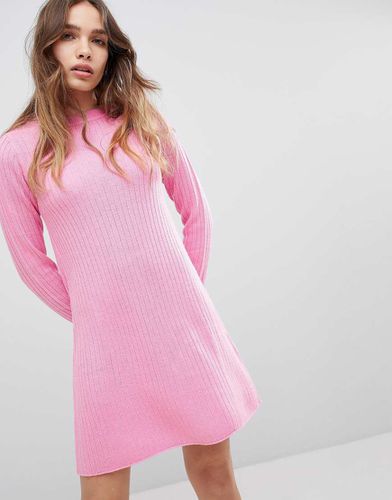 JDY - Robe en maille côtelée-Rose - Jdy - Modalova