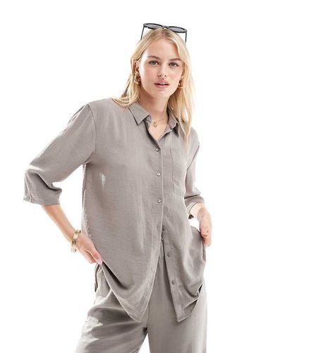 Chemise d'ensemble ample à manches 3/4 - Taupe - Jdy Tall - Modalova