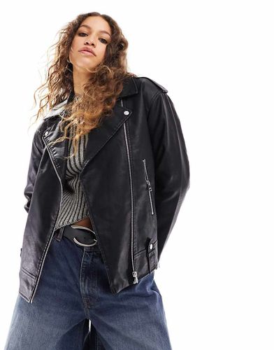 Blouson style motard oversize en similicuir - Jjxx - Modalova