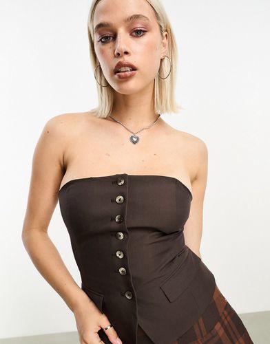 Gilet de costume noué au dos à épaules dénudées - Marron - Jjxx - Modalova