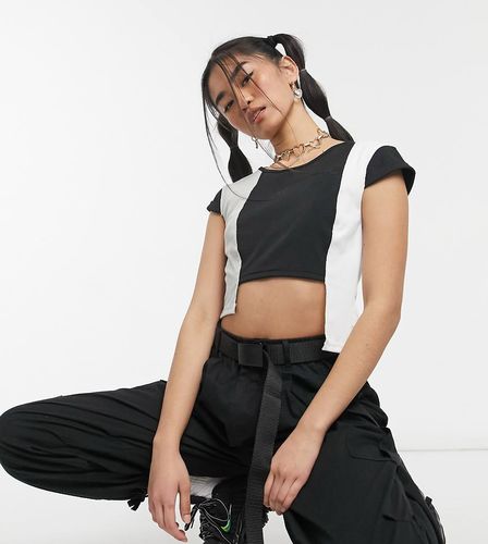 T-shirt court d'ensemble effet patchwork à coutures apparentes - One Above Another - Modalova