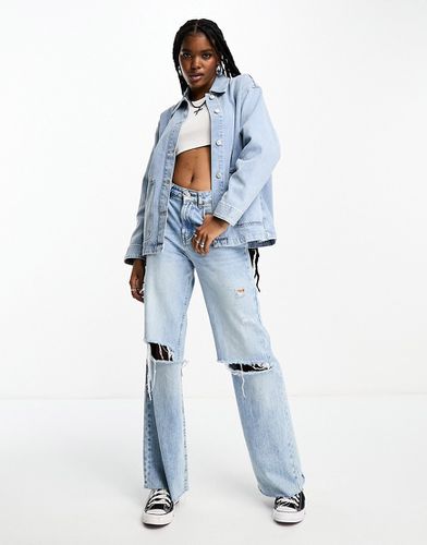 Chemise en jean à poches oversize - clair - Only - Modalova