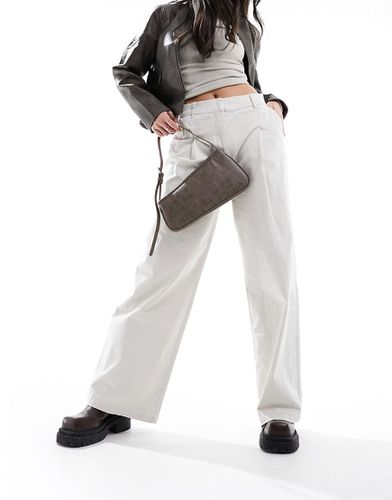 Pantalon ample à taille haute et détail plissé - Taupe - Only - Modalova