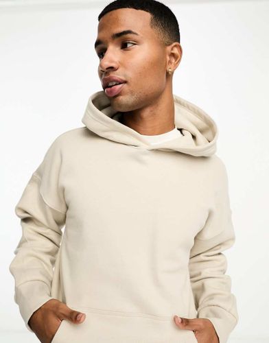 Sweat  capuche oversize en jersey pais - Beige - Only & Sons - Modalova