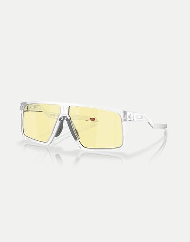 Helux - Lunettes de soleil rectangulaires style gaming à verres miroir jaunes - mat - Oakley - Modalova